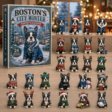 Boston City Winter Advent Calendar 2026 - 24-Day Countdown, Acrylic Charms Every Day Bring New Suprises