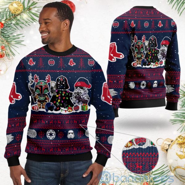 Boston Red Sox Star Wars Ugly Christmas 3D Sweater
