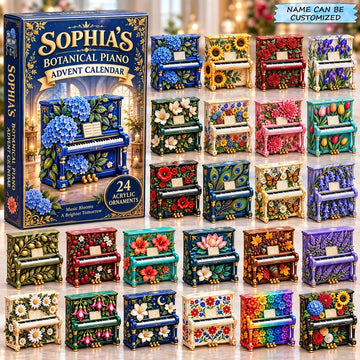Botanico Piano Advent Calendar 2026 - 24-Day Countdown, Acrylic Charms