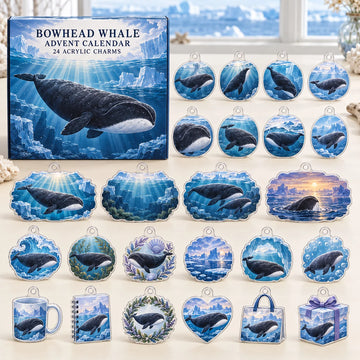 Bowhead Whale Advent Calendar 2026 - 24-Day Countdown, Acrylic Charms