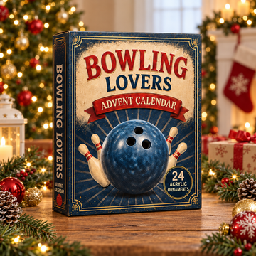 Bowling Balls Advent Calendar 2026 24 Day Festive Countdown Acrylic Charms Blind Box Gift For Bowling Lovers