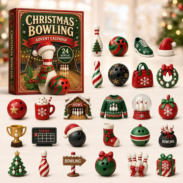 Bowling Christmas Advent Calendar 2026 - 24-Day Countdown, Acrylic Charms Every Day Bring New Suprises