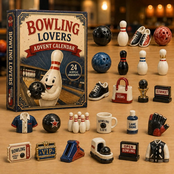 Bowling Mascot Advent Calendar 2026 24 Day Festive Countdown Acrylic Charms Blind Box
