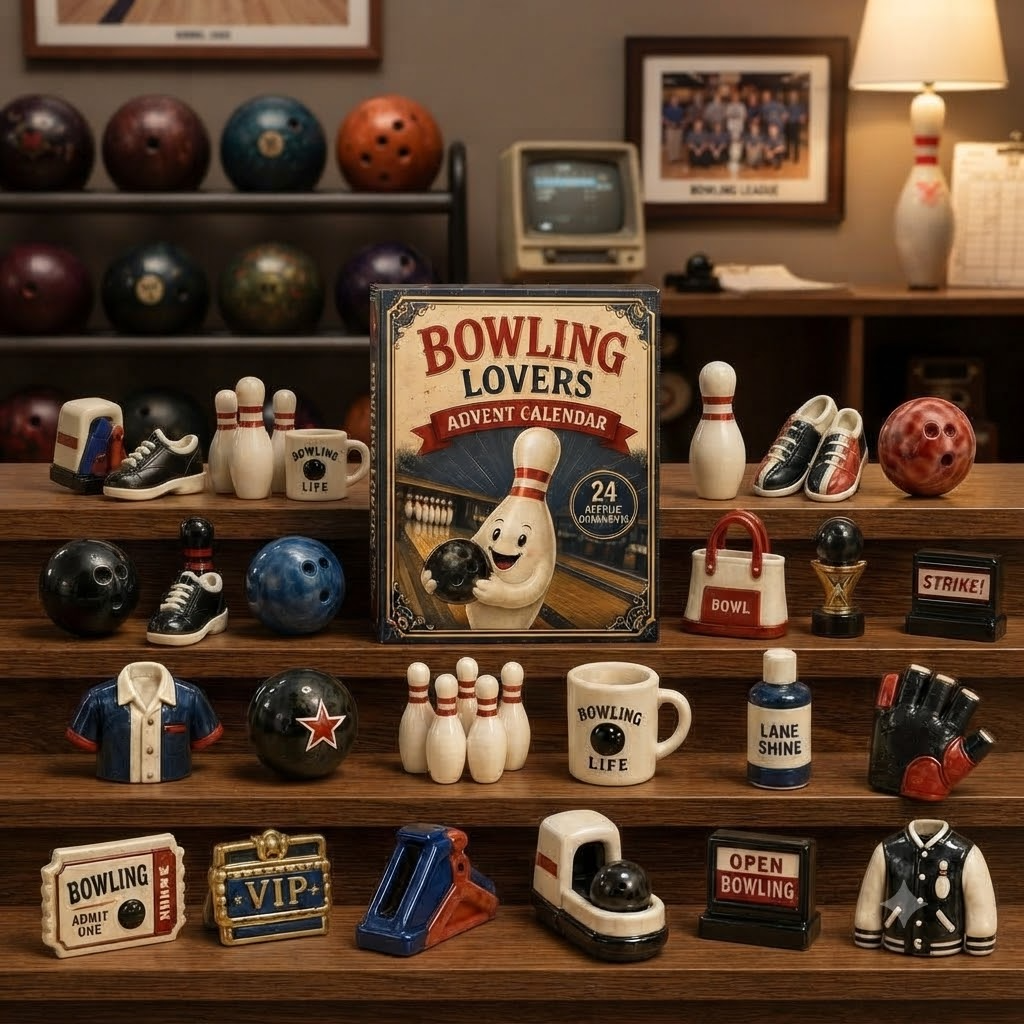 Bowling Mascot Advent Calendar 2026 24 Day Festive Countdown Acrylic Charms Blind Box