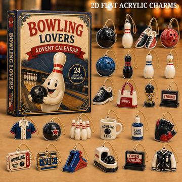 Bowling Mascot Advent Calendar 2026 24 Day Festive Countdown Acrylic Charms Blind Box Gift For Bowling Lovers