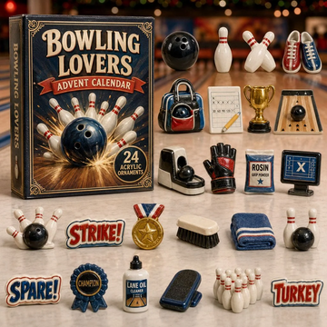 Bowling Strike Advent Calendar 2026 - 24-Day Countdown, Acrylic Charms Every Day Bring New Suprises