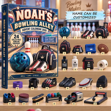Bowling advent calendar 2026 - 24-Day Countdown, Acrylic Charms