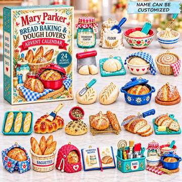 Bread Baking Dough Lovers advent calendar 2026 - 24-Day Countdown, Acrylic Charms