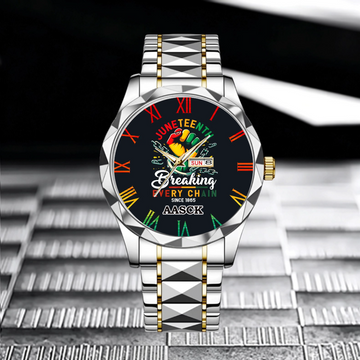 Breaking Chain - Personalized Name Freedom Theme Watch