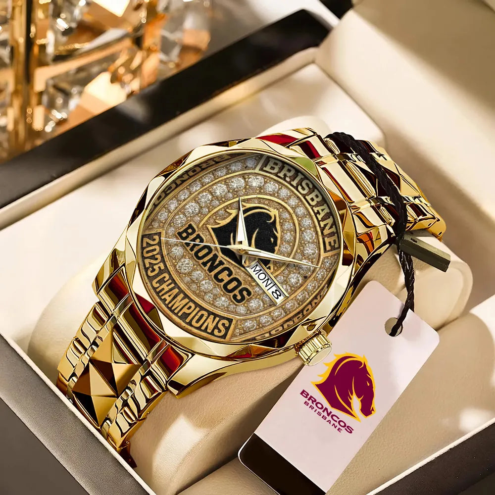 Brisbane Broncos 2025 Premiership Alloy Luxury Quartz Watch – TANTN17395