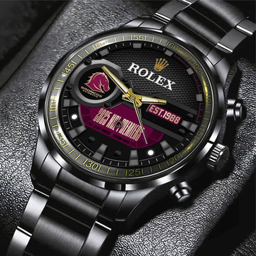 Brisbane Broncos x Rolex 2025 Premiers Black Stainless Steel Watch – MAITM13199