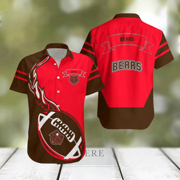 Brown Bears 3D Hawaiian Shirt Flame Ball NCAA Men And Women Gift For Fans