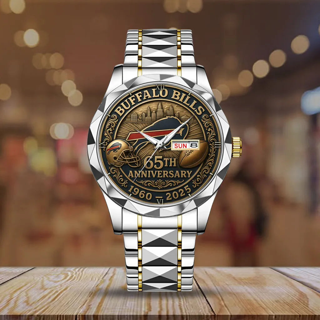 Buffalo Bills 65th Anniversary 2025 Alloy Luxury Quartz Watch – TMTHU852