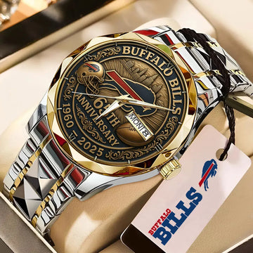 Buffalo Bills 65th Anniversary 2025 Alloy Luxury Quartz Watch – TMTHU852