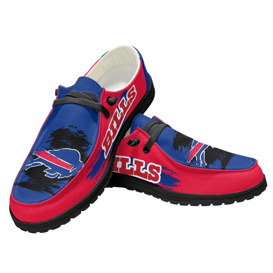 Buffalo Bills Loafers Lace Up - Inspired By Hey Dude Shoes Style