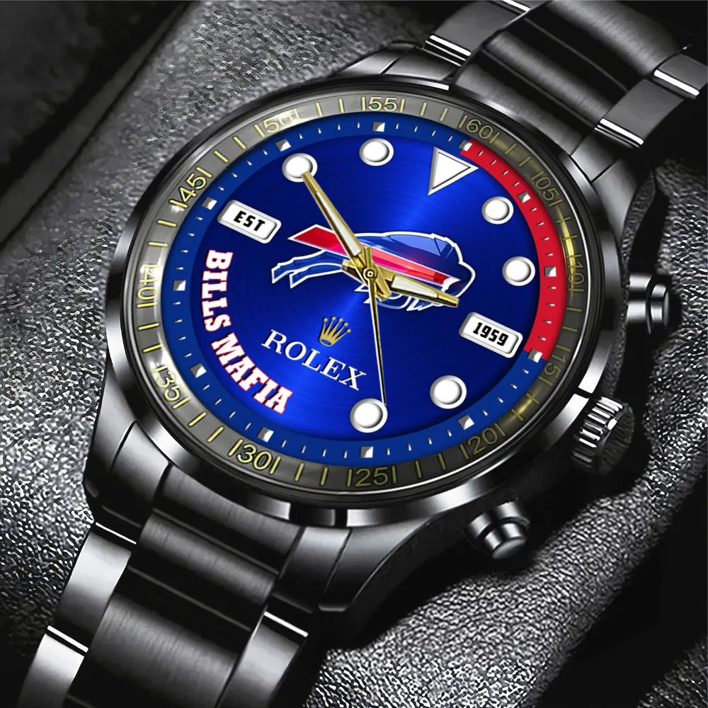 Buffalo Bills x Rolex Black Stainless Steel Watch – MAITM7791