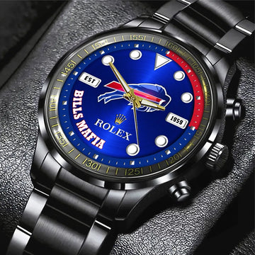 Buffalo Bills x Rolex Black Stainless Steel Watch – MAITM7791