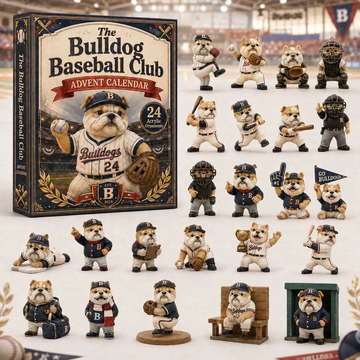 Bulldog Baseball Club Advent Calendar 2026 - 24-Day Countdown, Acrylic Charms Every Day Bring New Suprises