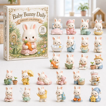 Bunny Daily Advent Calendar 2026 - 24-Day Countdown, Acrylic Charms Every Day Bring New Suprises