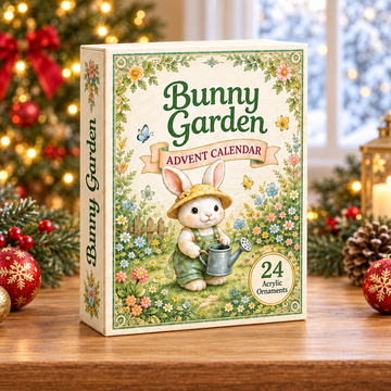 Bunny Garden Advent Calendar 2026 24 Day Festive Countdown Acrylic Charms Blind Box Gift For Bunny Lovers