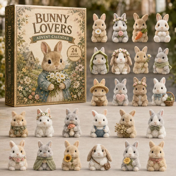 Bunny Lovers Advent Calendar 2026 - 24-Day Countdown, Acrylic Charms Every Day Bring New Suprises