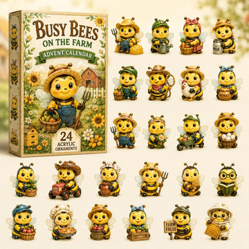 Busy Bees Advent Calendar 2026 - 24-Day Countdown, Acrylic Charms Every Day Bring New Suprises