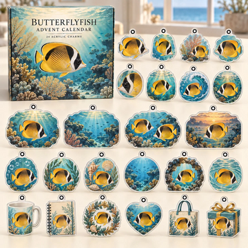 Butterflyfish Advent Calendar 2026 - 24-Day Countdown, Acrylic Charms Every Day Bring New Suprises