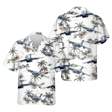 C-17 Airplane Men's Tropical Hawaiian Shirt, C-17 Globemaster III Hawaiian Shirts HE0261