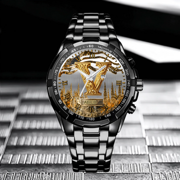 Custom Letter Watch - Personalized Initial Engraved Wristwatch With Strap Options For Men & Women - Gift For HimHer
