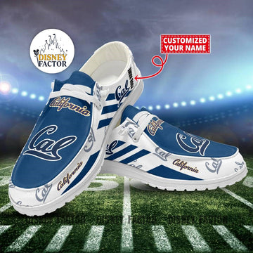 California Golden Bears Hey Dude Shoes, NCAA Shoes, White Hey Dudes, Hey Dude Sale - Ingenious Gifts Your Whole Family