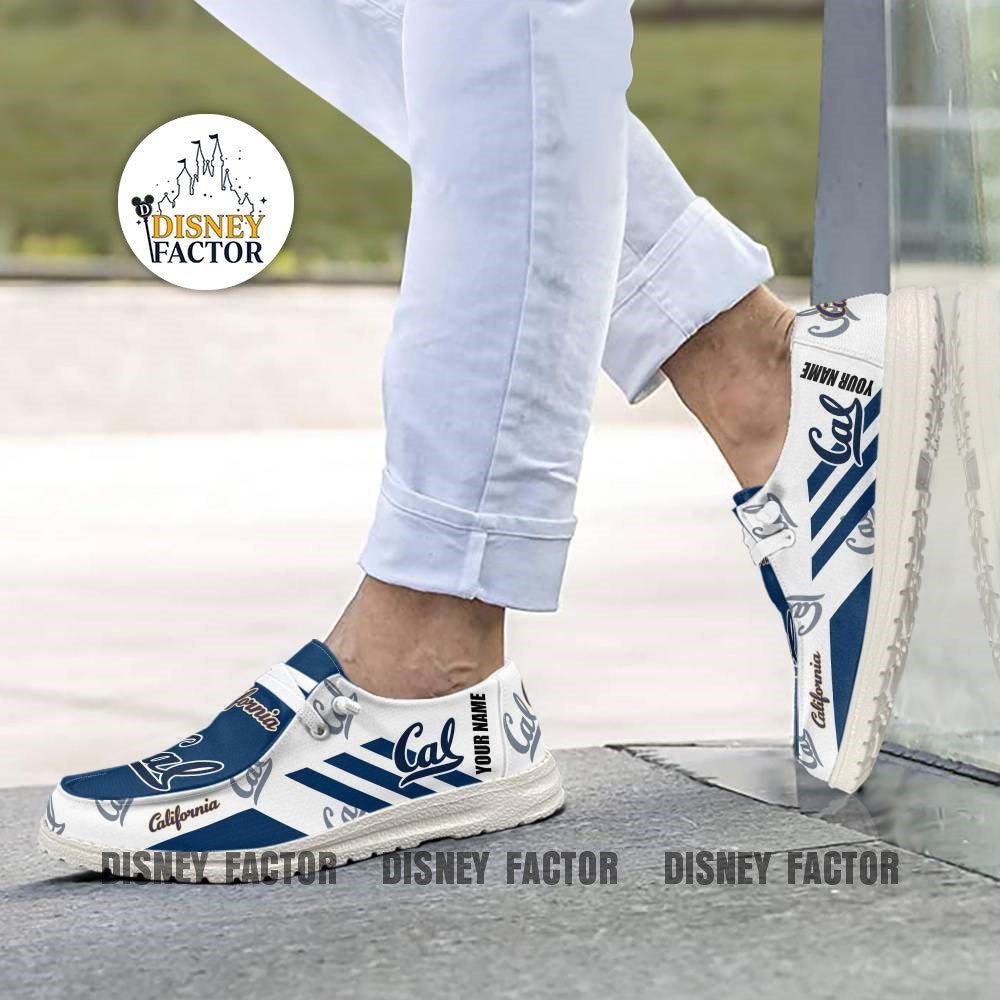 California Golden Bears Hey Dude Shoes, NCAA Shoes, White Hey Dudes, Hey Dude Sale - Ingenious Gifts Your Whole Family