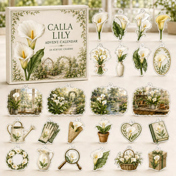 Calla Lily Advent Calendar 2026 - 24-Day Countdown, Acrylic Charms
