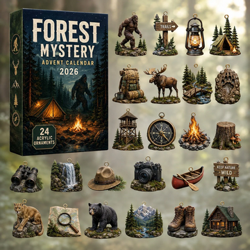 Camping Forest Mystery Advent Calendar 2026 - 24-Day Countdown, Acrylic Charms Every Day Bring New Suprises