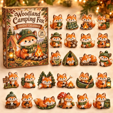 Camping Fox Advent Calendar 2026 - 24-Day Countdown, Acrylic Charms Every Day Bring New Suprises