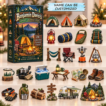 Camping Life advent calendar 2026 - 24-Day Countdown, Acrylic Charms