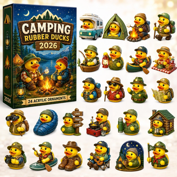 Camping Rubber Duck Advent Calendar 2026 - 24-Day Countdown, Acrylic Charms Every Day Bring New Suprises
