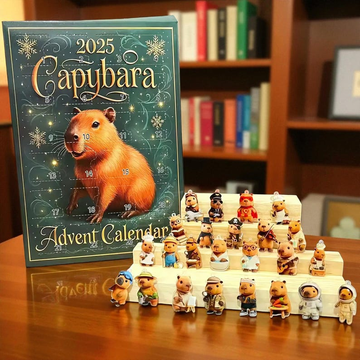 Capybara Advent Calendar 2025 24 Day Holiday Countdown Box Cute Collectible Figures Festive Gift Idea