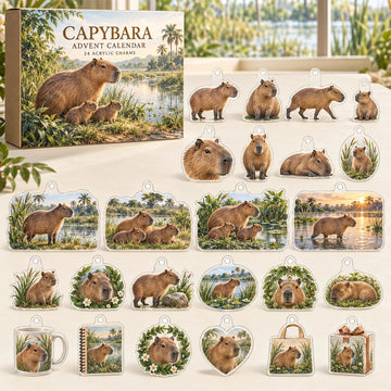 Capybara Advent Calendar 2026 - 24-Day Countdown, Acrylic Charms