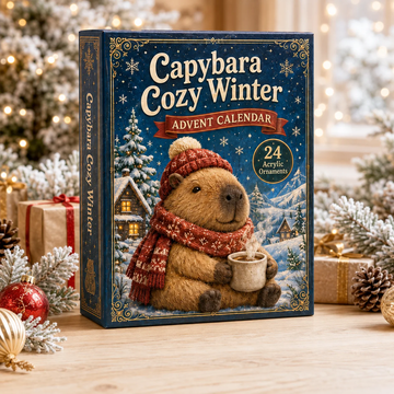 Capybara Cozy Winter Advent Calendar 2026 - 24-Day Festive Countdown, Acrylic Charms Blind Box - Gift For Capybara Lovers227
