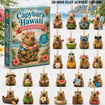 Capybara Hawaii Advent Calendar 2026 24 Day Festive Countdown Acrylic Charms Blind Box Gift For Capybara Lovers