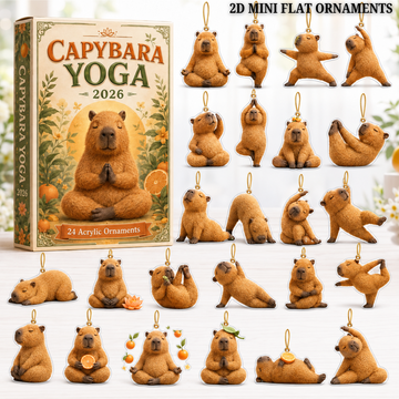 Capybara Yoga Advent Calendar 2026 24 Day Festive Countdown Acrylic Charms Blind Box Gift For Yoga Lovers