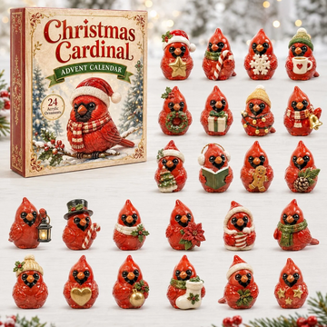 Cardinal Advent Calendar 2026 - 24-Day Countdown, Acrylic Charms Every Day Bring New Suprises