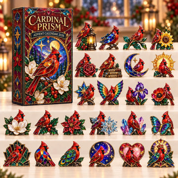 Cardinal Prism Advent Calendar 2026 - 24-Day Countdown, Acrylic Charms