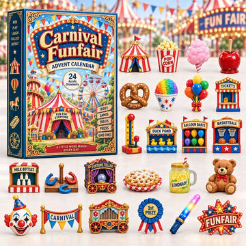 Carnival Funfair Advent Calendar 2026 - 24-Day Countdown, Acrylic Charms