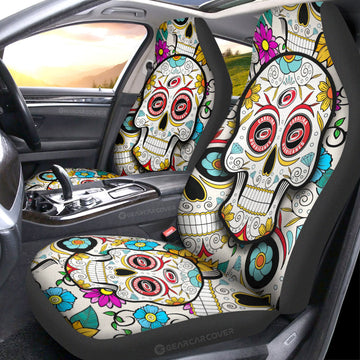 Carolina Hurricanes Car Seat Covers Custom Sugar Skull Car Accessories