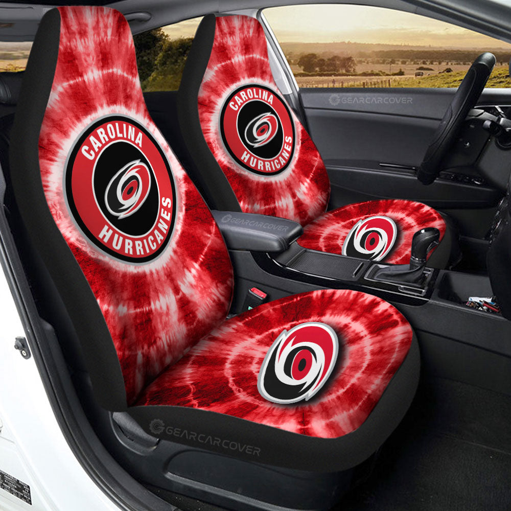 Carolina Hurricanes Car Seat Covers Custom Tie Dye Car Accessories