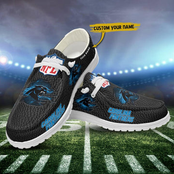 Carolina Panthers Hey Dude Shoes -NFL Custom Name - Ingenious Gifts Your Whole Family