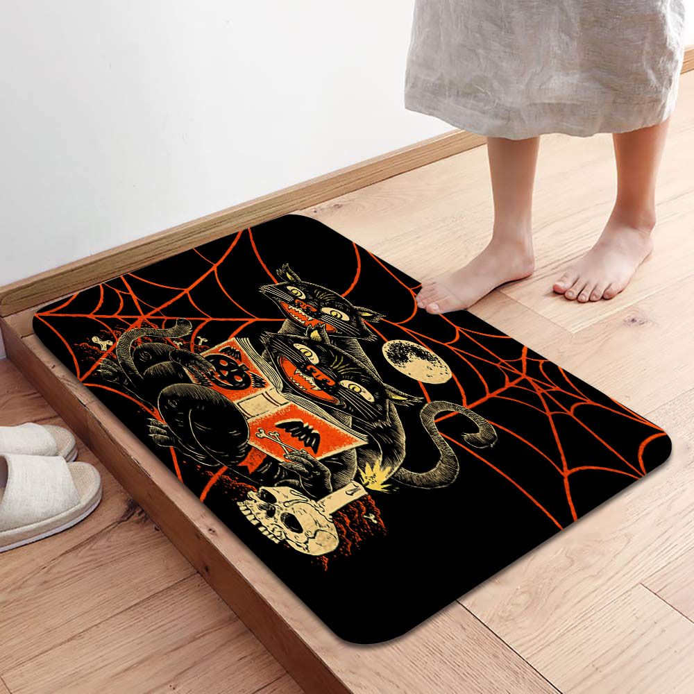 Cat - Halloween Cat Reading Book Spider Web - Gift IdeaFor Cat Lovers