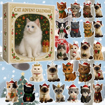 Cat Advent Calendar 2026 24 Days Of Christmas Countdown With Mini Cat Figurines Cute Holiday Gift For Cat Lovers Cat Mom Cat Dad