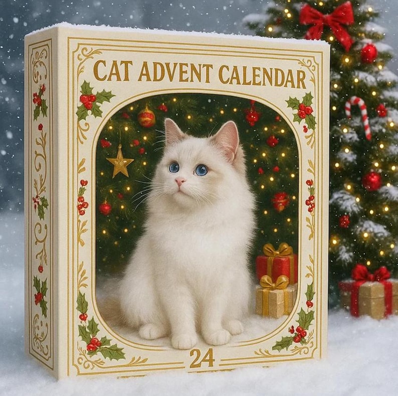 Cat Advent Calendar 2026 24 Days Of Christmas Countdown With Mini Cat Figurines Cute Holiday Gift For Cat Lovers Cat Mom Cat Dad